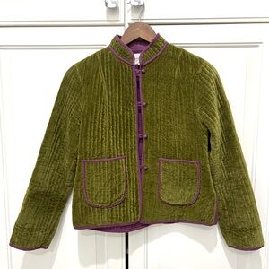Maria de la Orden Purple and Green Quilted Jacket size s